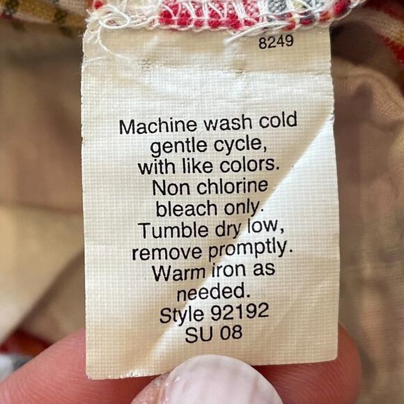 J. Crew Y2K Favorite Fit, Mid Rise Red Tan Plaid Capri Pant/Clam Diggers, Size 2 - Picture 7 of 10